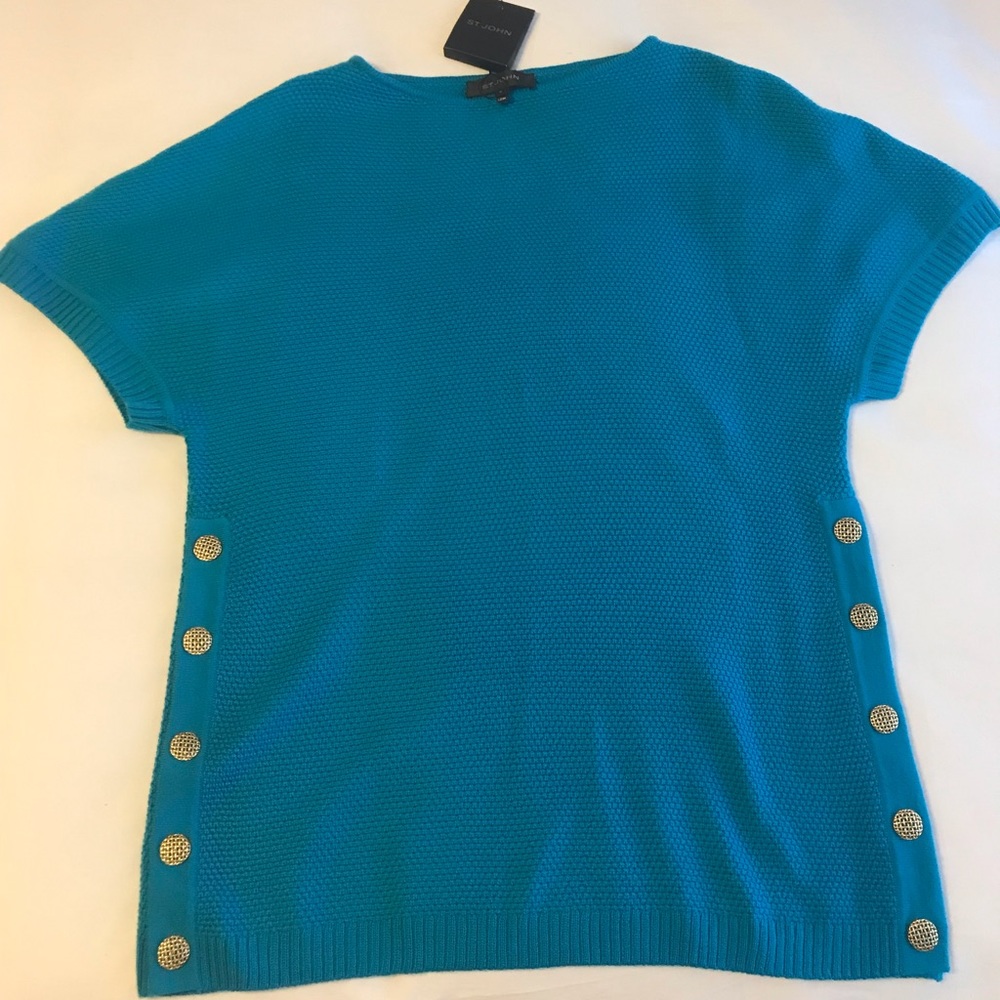 New St. John black label sweater top, M